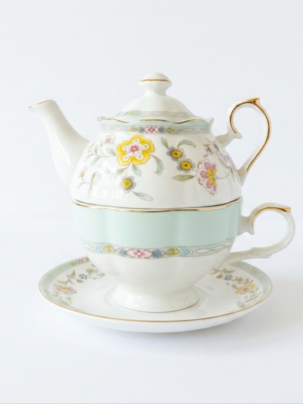 Grace's Teaware Corn Floral "Tea for One" Set